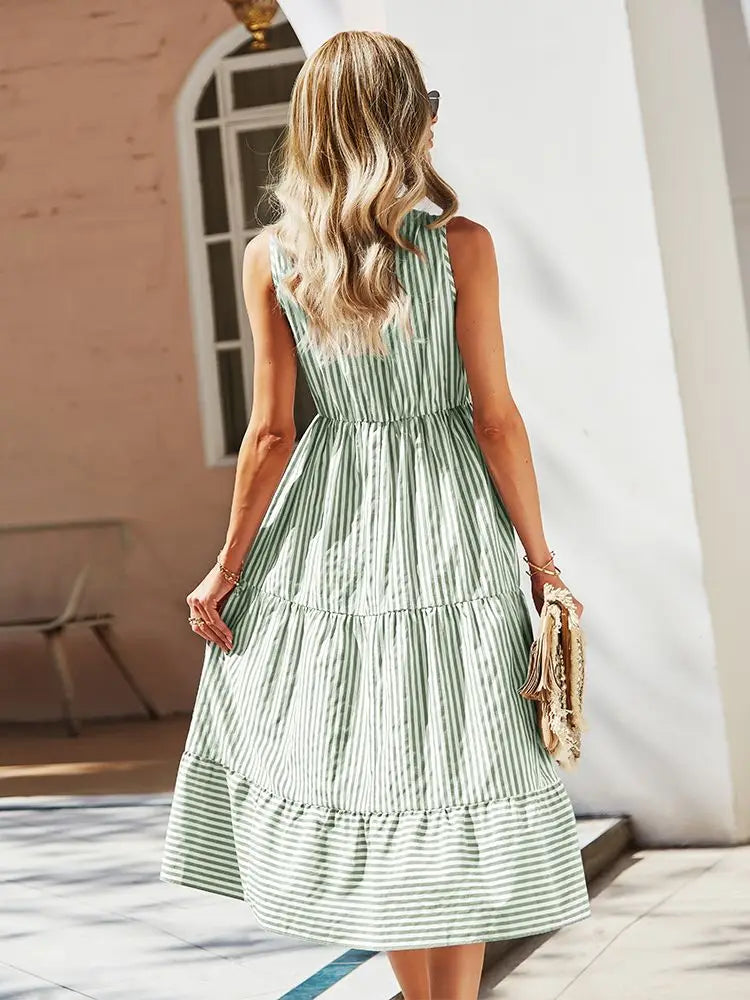 Gillian - Sleeveless Striped Dress