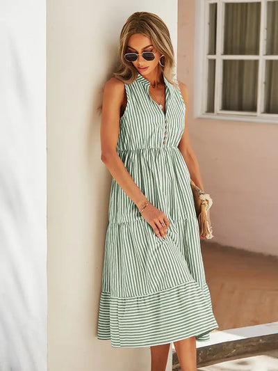 Gillian - Sleeveless Striped Dress