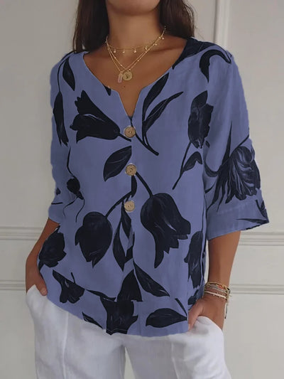 Tabitha - Floral Button Blouse